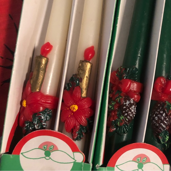 Vintage Christmas Taper Candles 10” Tall Set of 4 - Picture 3 of 5